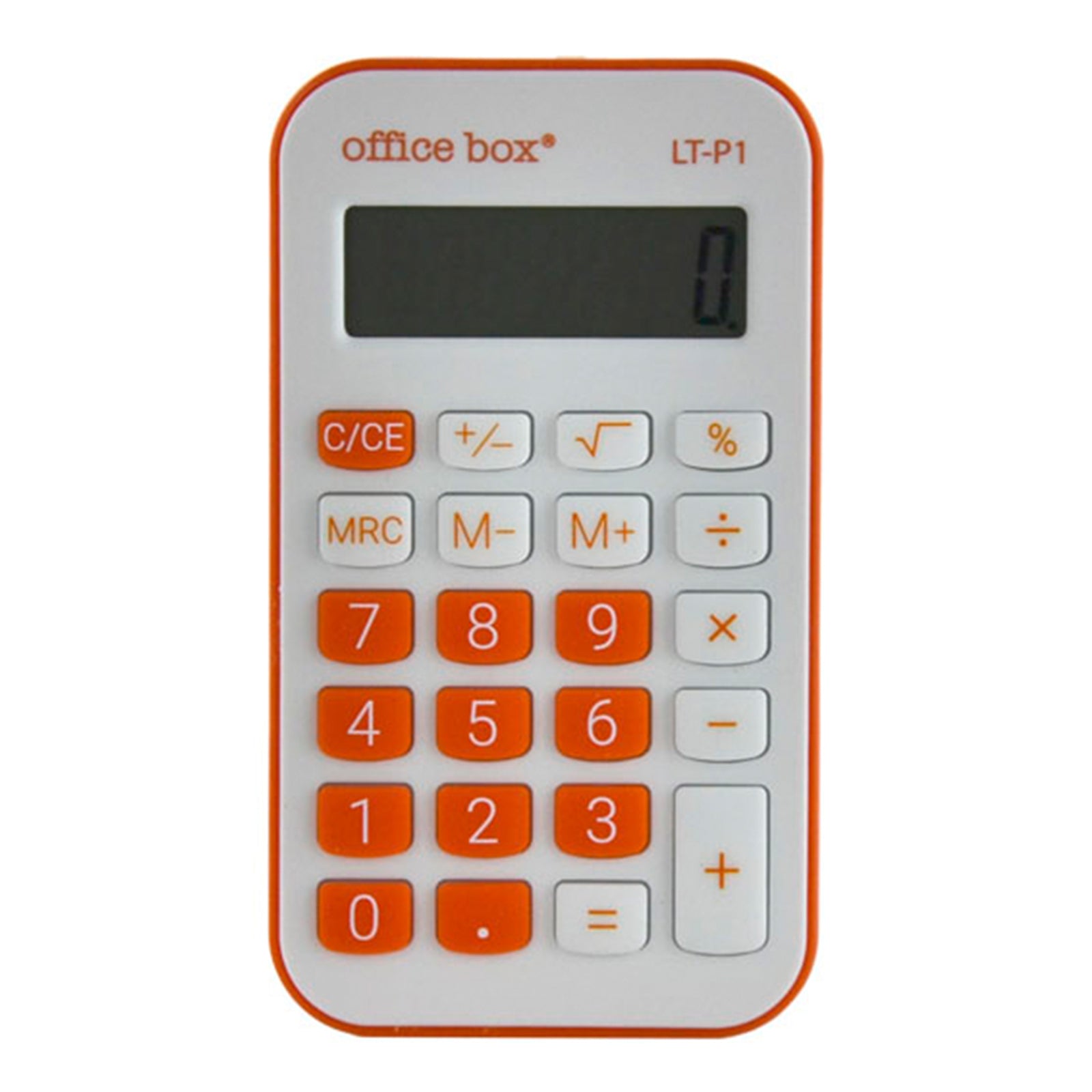 OFFICEBOX Pocket - Calculadora Pequeña de 8 Dígitos Ideal Estuche. Naranja