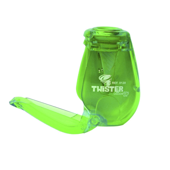 SDI Twister - Sacapuntas con Depósito de Residuos Transparente. Verde