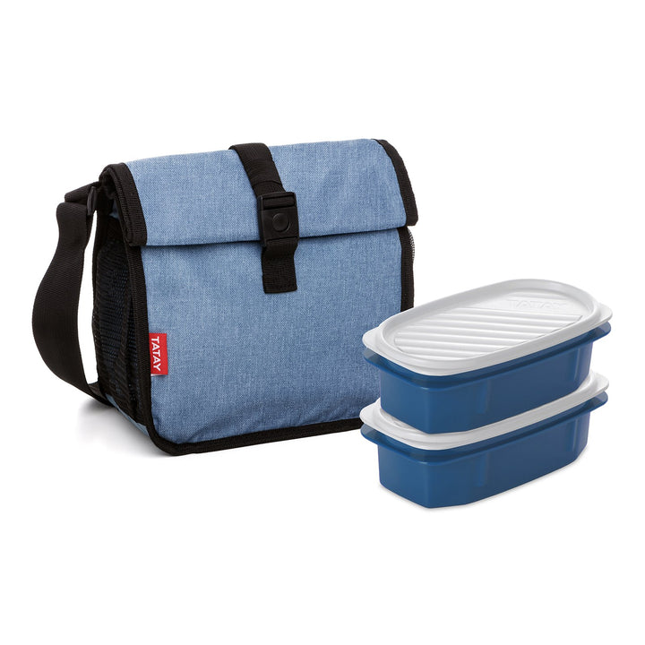 Tatay Urban Food Roll & Go Denim Blue con 2 Top Flex 0.5L