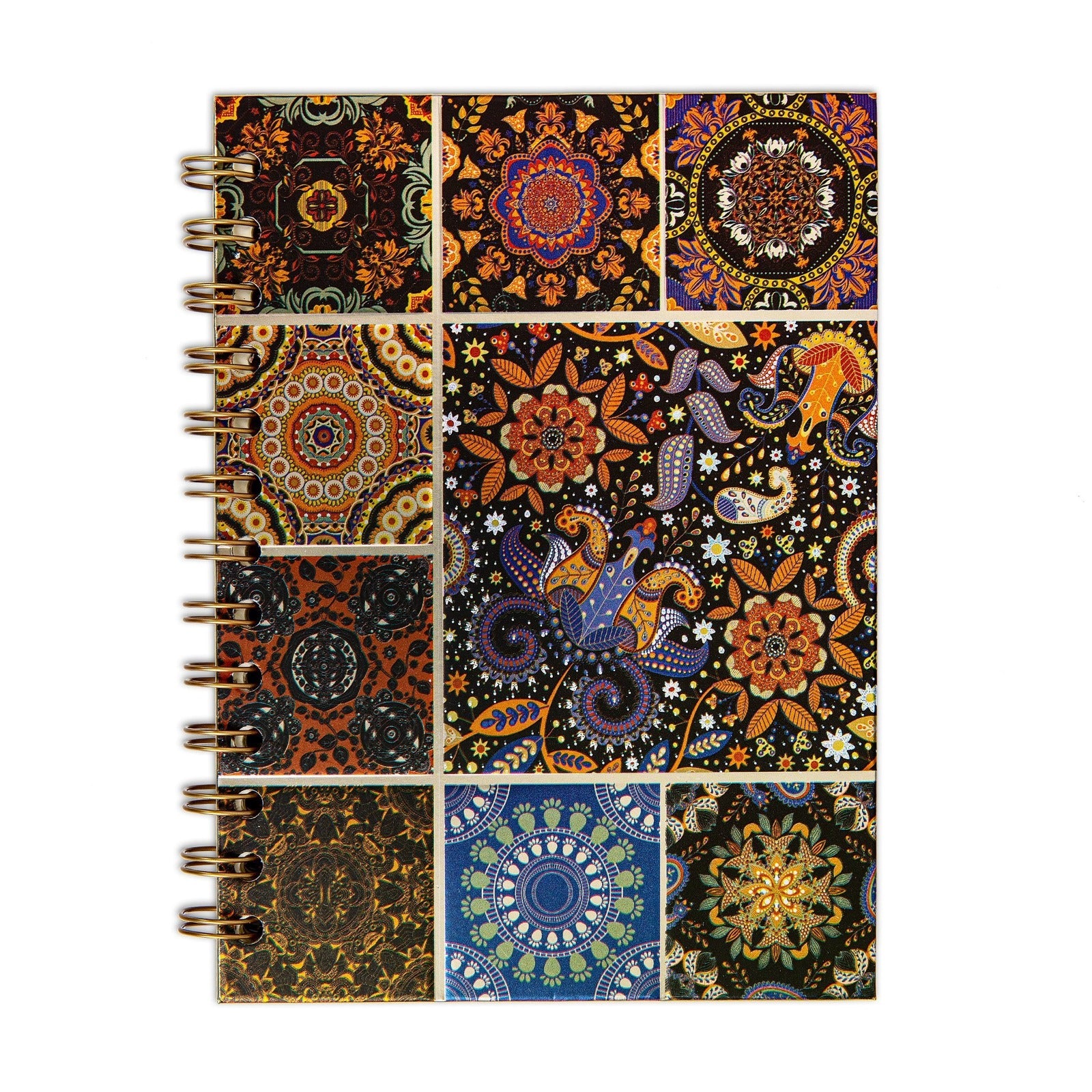 Cuaderno Tapa Dura con Estampado de Mosaico en Relieve. Formato A5