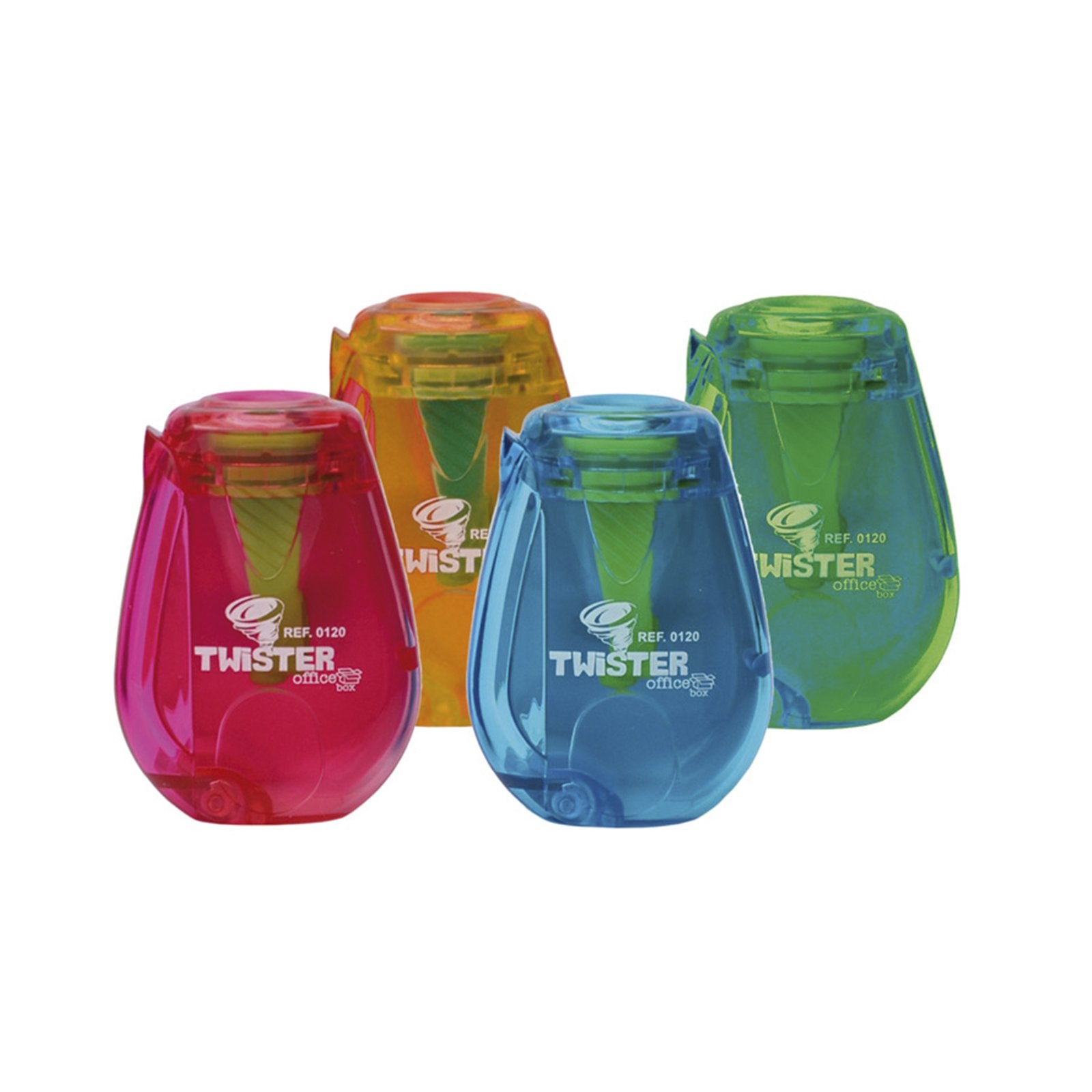 SDI Twister - Sacapuntas con Depósito de Residuos Transparente. Naranja