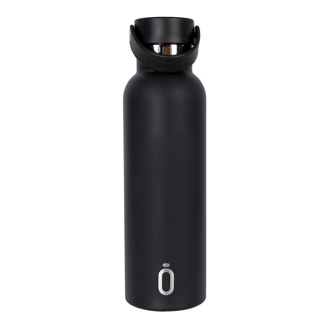 Runbott BARÇA - Botella Térmica de 0.6L con Interior Cerámico. Escudo y Firmas. Negro