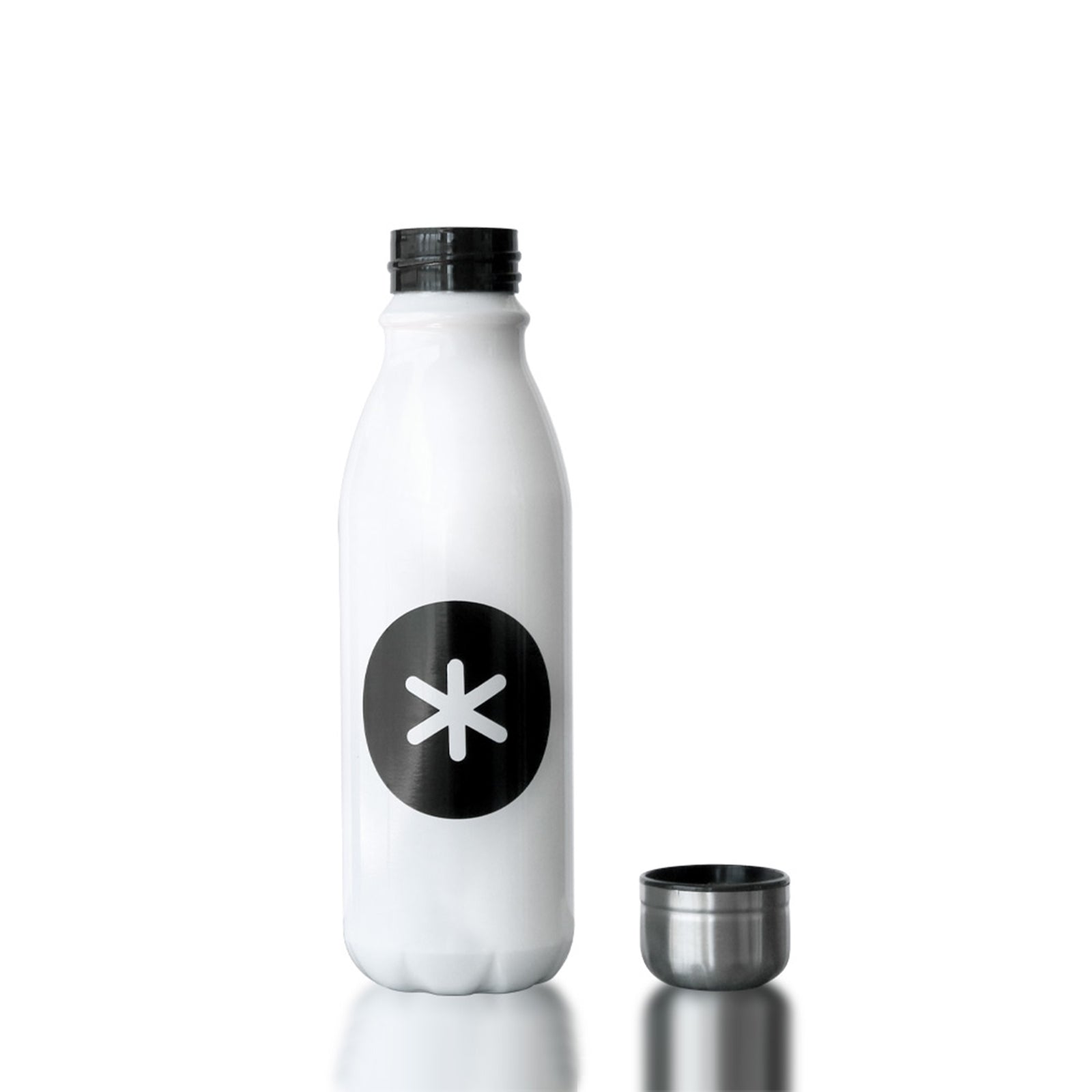 ANTARTIK - Botella de Agua Reutilizable de 550 ml en Aluminio, Blanco
