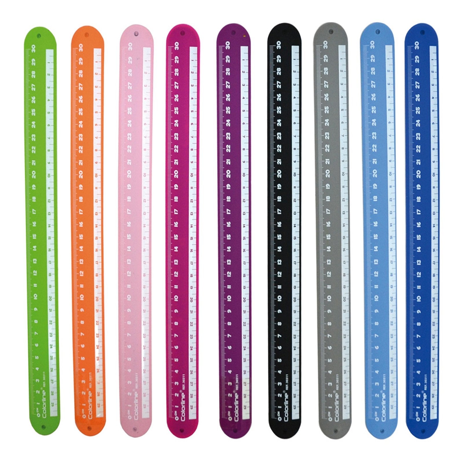 Colorline Rulómetro - Regla Enrollable 30 cm en Silicona. Acabado Soft-Touch. Lima
