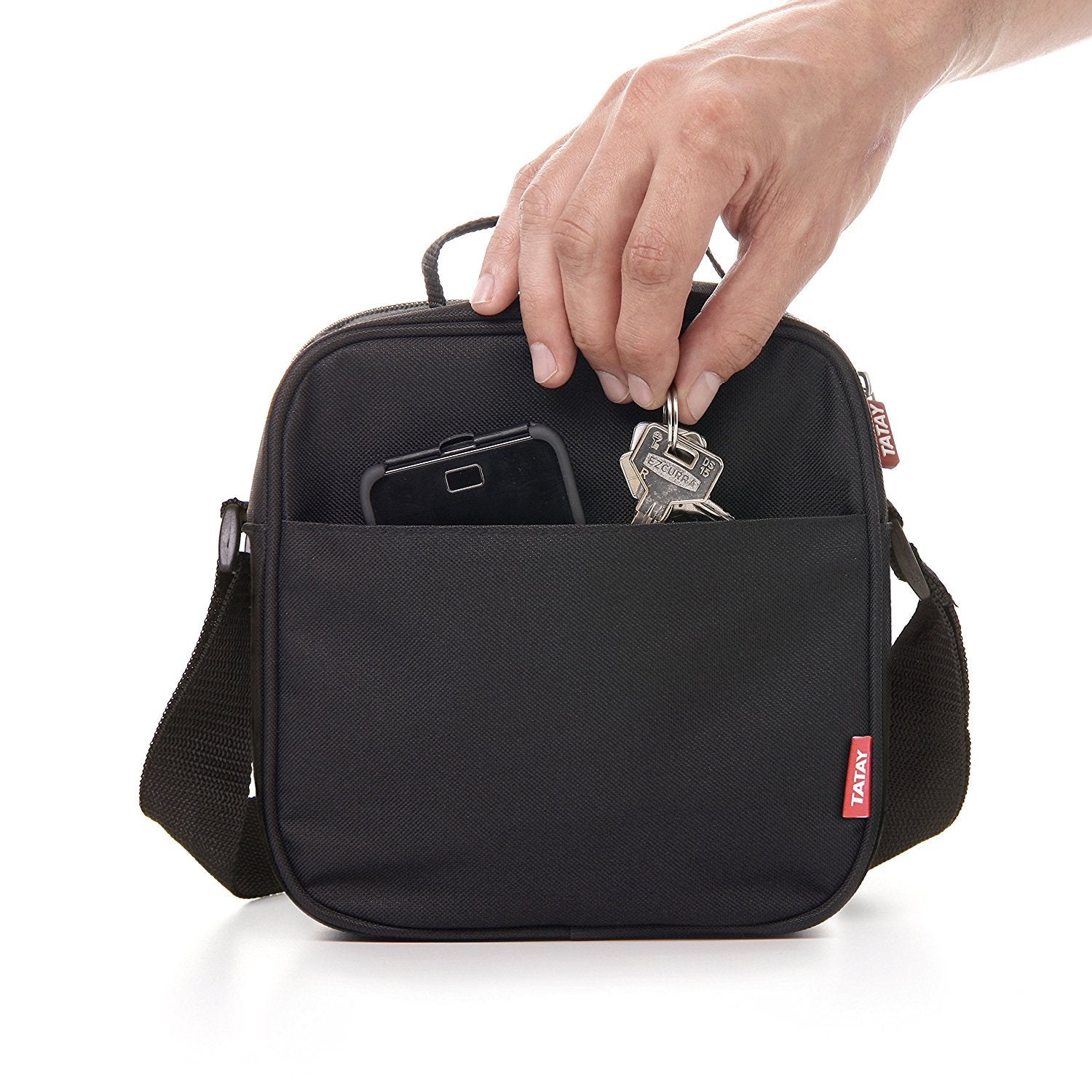 TATAY 1167550 - Bolsa Térmica Porta Alimentos Urban Food Casual Black y Cubiertos