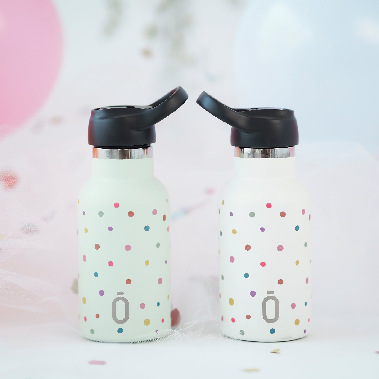 Runbott Confeti - Botella Térmica Infantil 0.35L con Interior Cerámico. Topos Nata