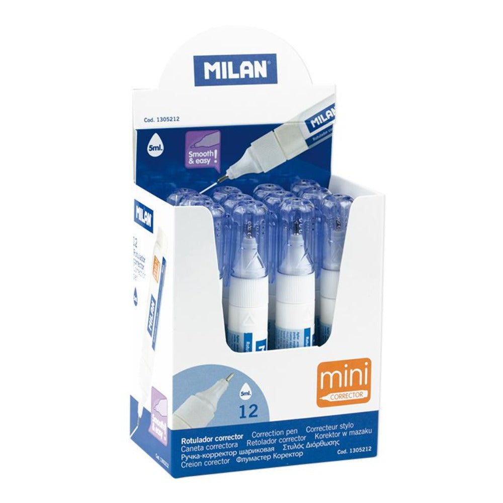 MILAN 1305212 - Rotulador Corrector Líquido de Secado Rápido, Mini 5ml