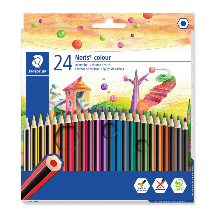 STAEDTLER 185 C24 03 - Caja de Cartón con 24 Lápices de Colores Surtidos