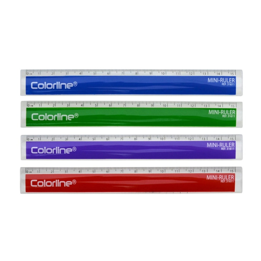 Colorline 31611 - Regla Escolar de 15 cm, Ideal para Estuche