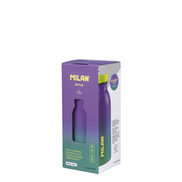 MILAN Sunset - Botella Térmica Reutilizable 0.35L en Acero Inoxidable. Morado