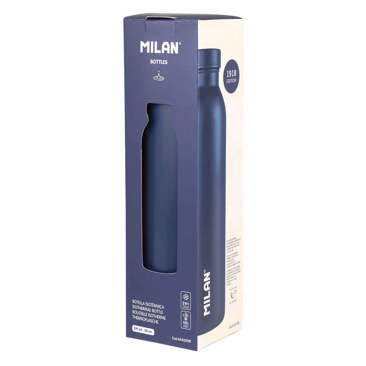 MILAN Melt -  Pack Escolar con Mochila Escolar Clásica y Botella Térmica de 0.6L. Verde