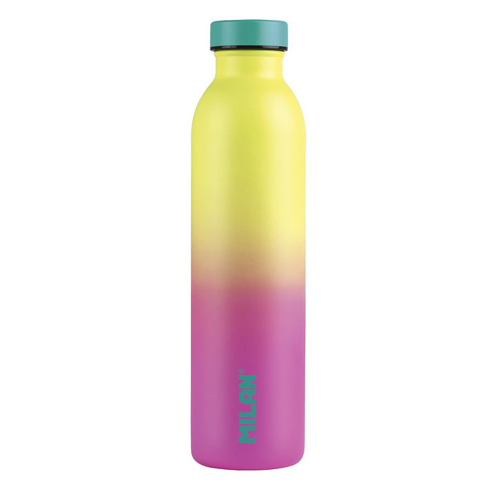 MILAN Sunset - Botella Térmica Reutilizable 0.6L en Acero Inoxidable. Amarillo