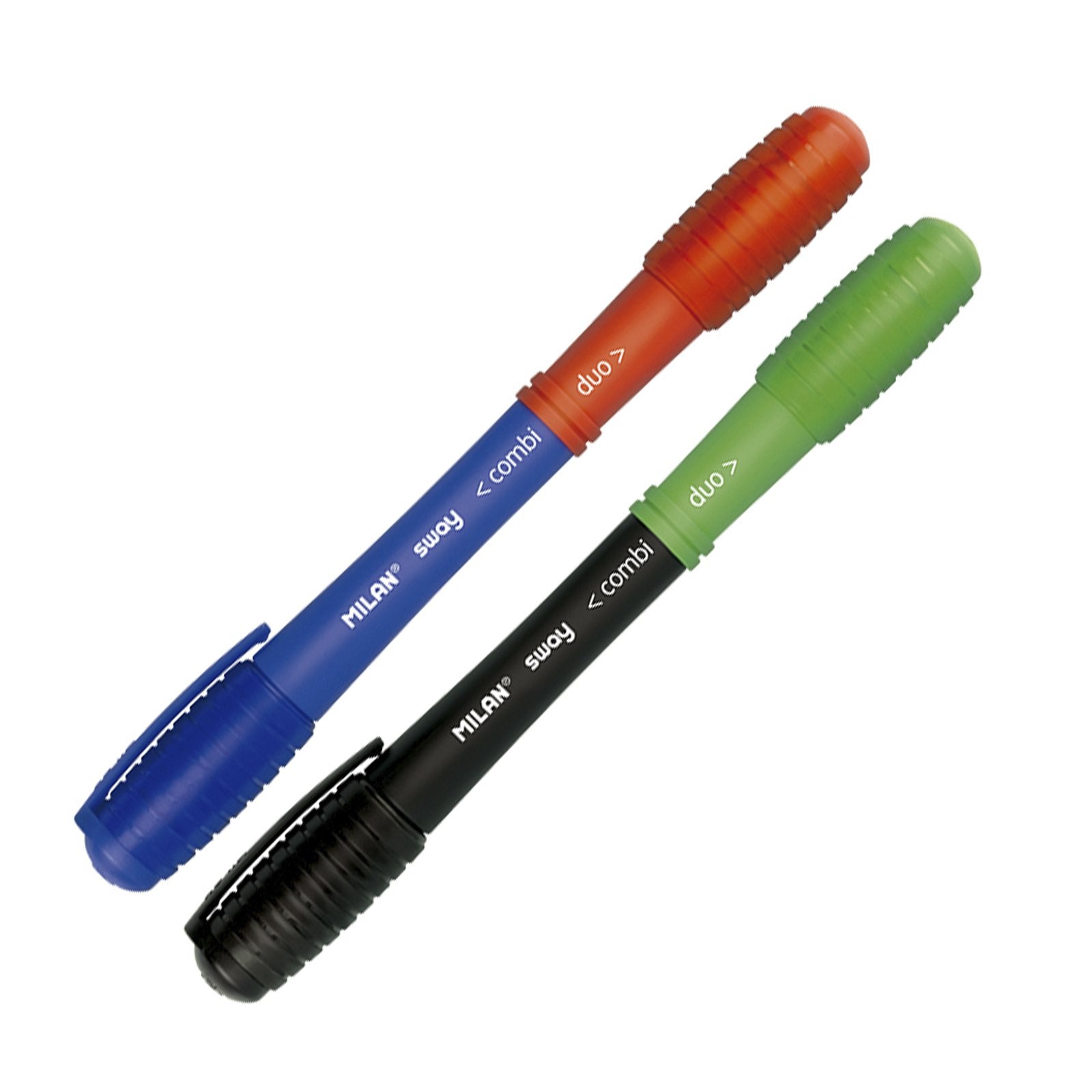 MILAN SWAY - Blíster 2 Bolígrafos Combi Duo con 4 Combinaciones Distintas de Colores