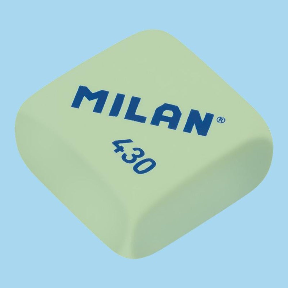 MILAN - Set de 6 Gomas de Borrar Milan 430 Tipo Miga de Pan Cuadrada. 3 Colores