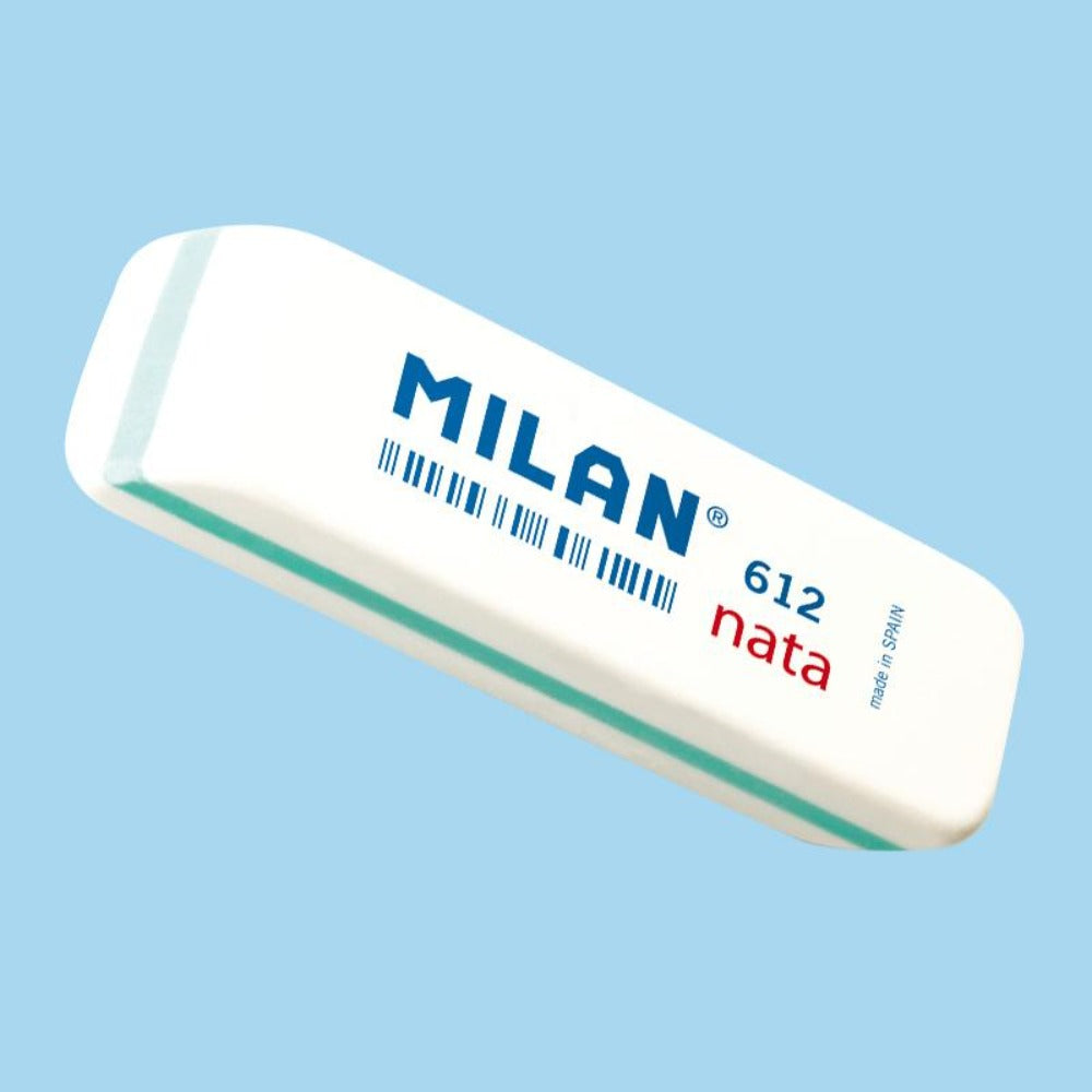 MILAN CPM612 - Goma de Borrar Suave y Versatil Tipo Nata® 612 Biselada