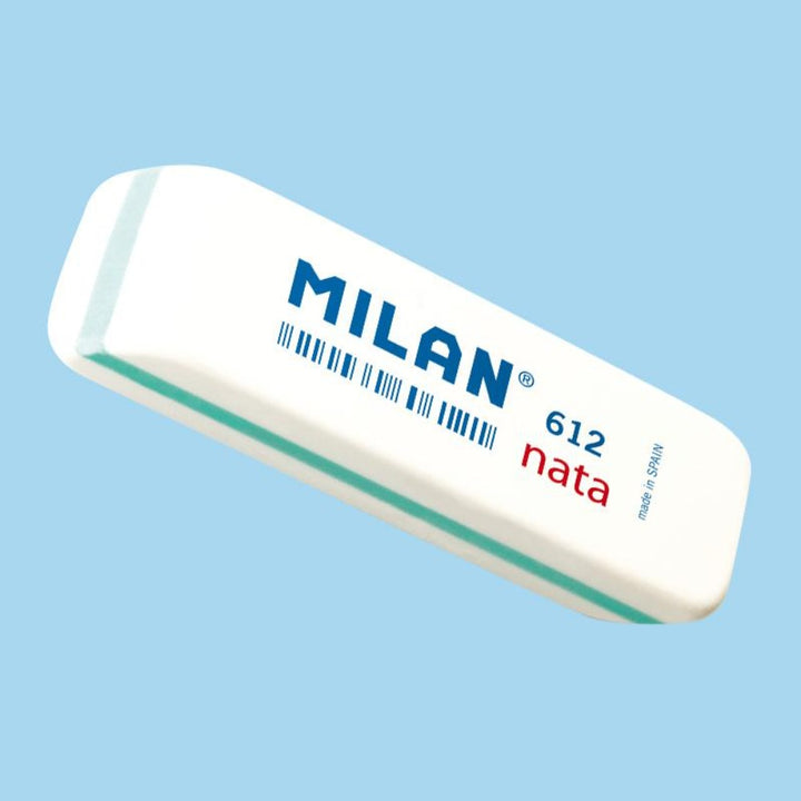 MILAN CPM612 - Caja de 12 Gomas de Borrar Biseledas Tipo Nata. Suaves y Versátiles