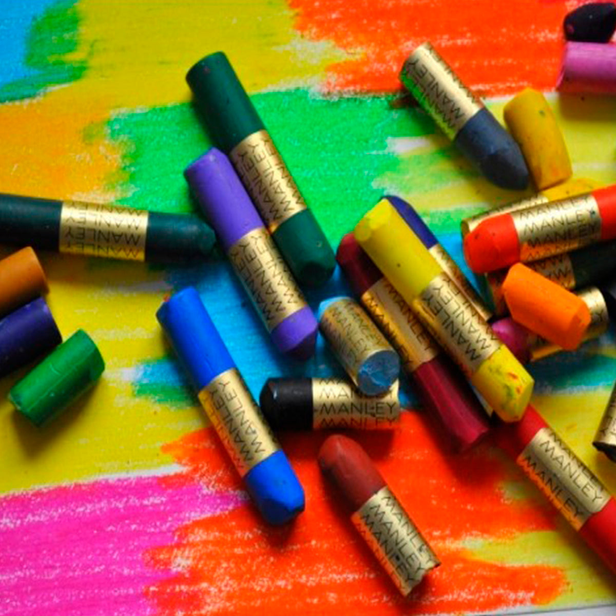 ALPINO Manley - Caja con 15 Lápices de Cera Blanda en Colores Brillantes