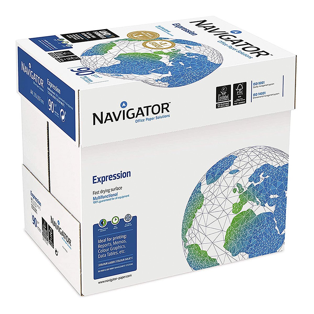 NAVIGATOR NAV-90-A4 - Papel Fotocopiadora, Ink-Jet y Laser DIN A4 90g 500 Hojas