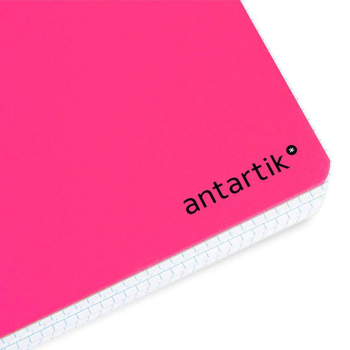 Antartik - Libreta Cuadriculada A4 con Espiral y Tapa Semi-Dura. Fucsia