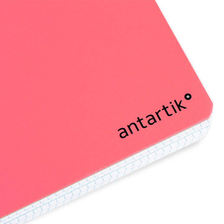 Antartik - Libreta Cuadriculada A4 con Espiral y Tapa Semi-Dura. Coral