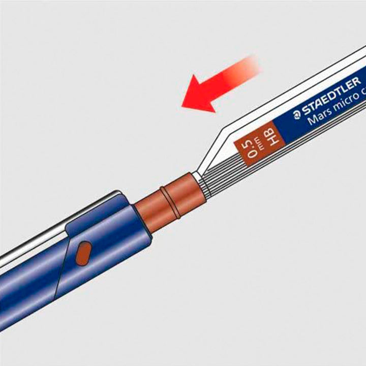 Staedtler Mars - Tubo 12 Minas para Portaminas de Dureza HB, Ancho de Línea 0.7 mm