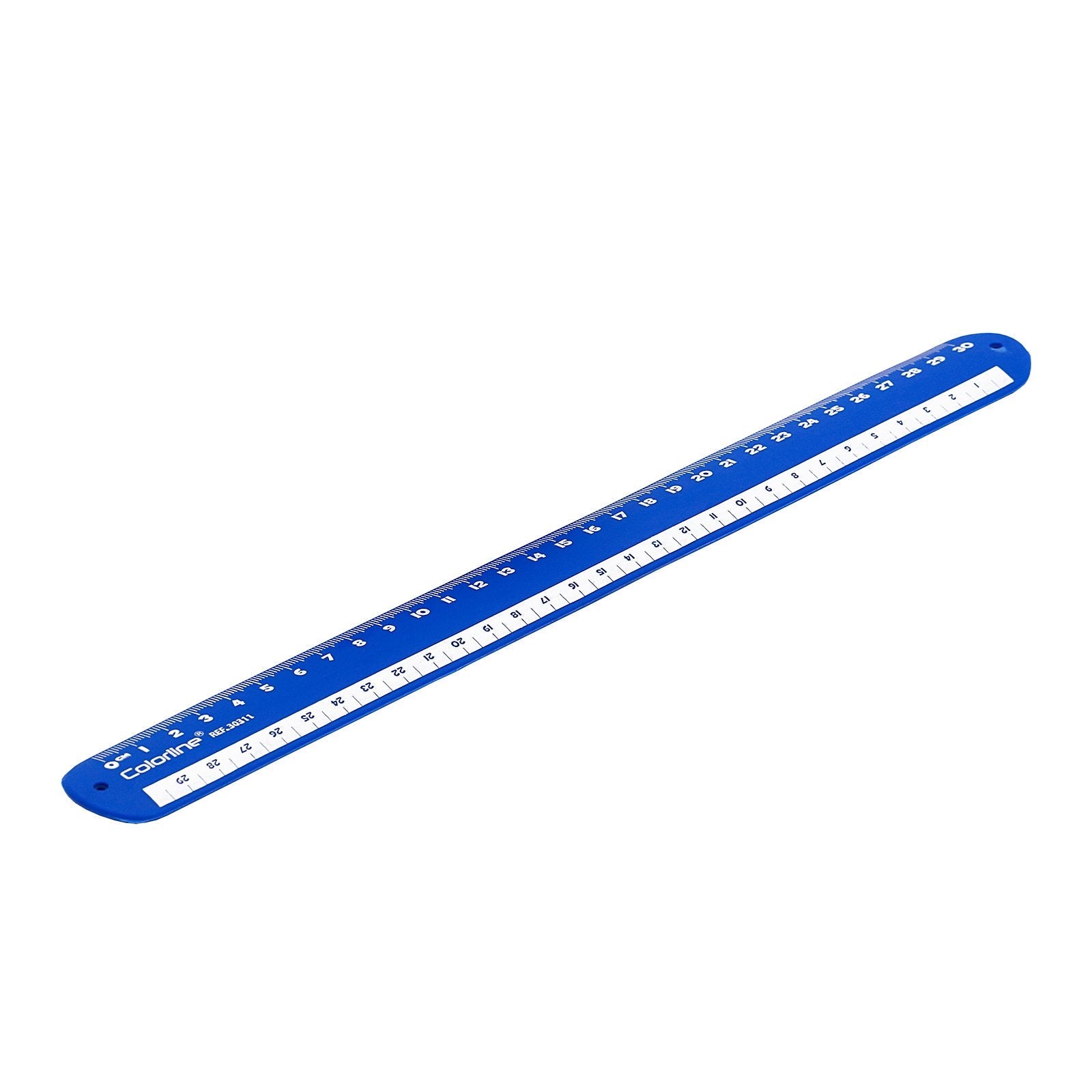 Colorline Rulómetro - Regla Enrollable 30 cm en Silicona. Acabado Soft-Touch. Azul Oscuro