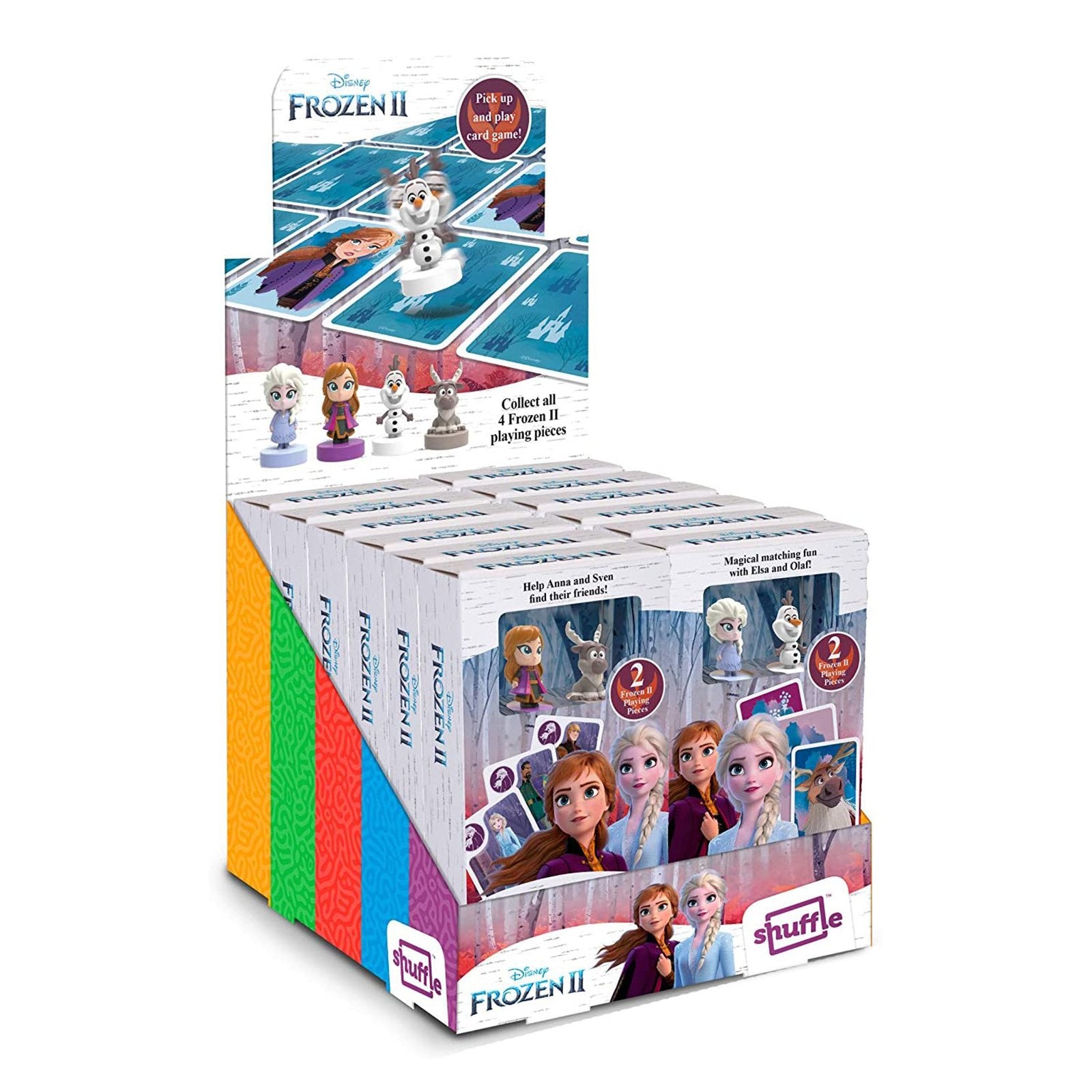 Shuffle Fun Frozen II - Juego de Cartas Infantil Busca la Pareja con Figuras de Anna y Sven