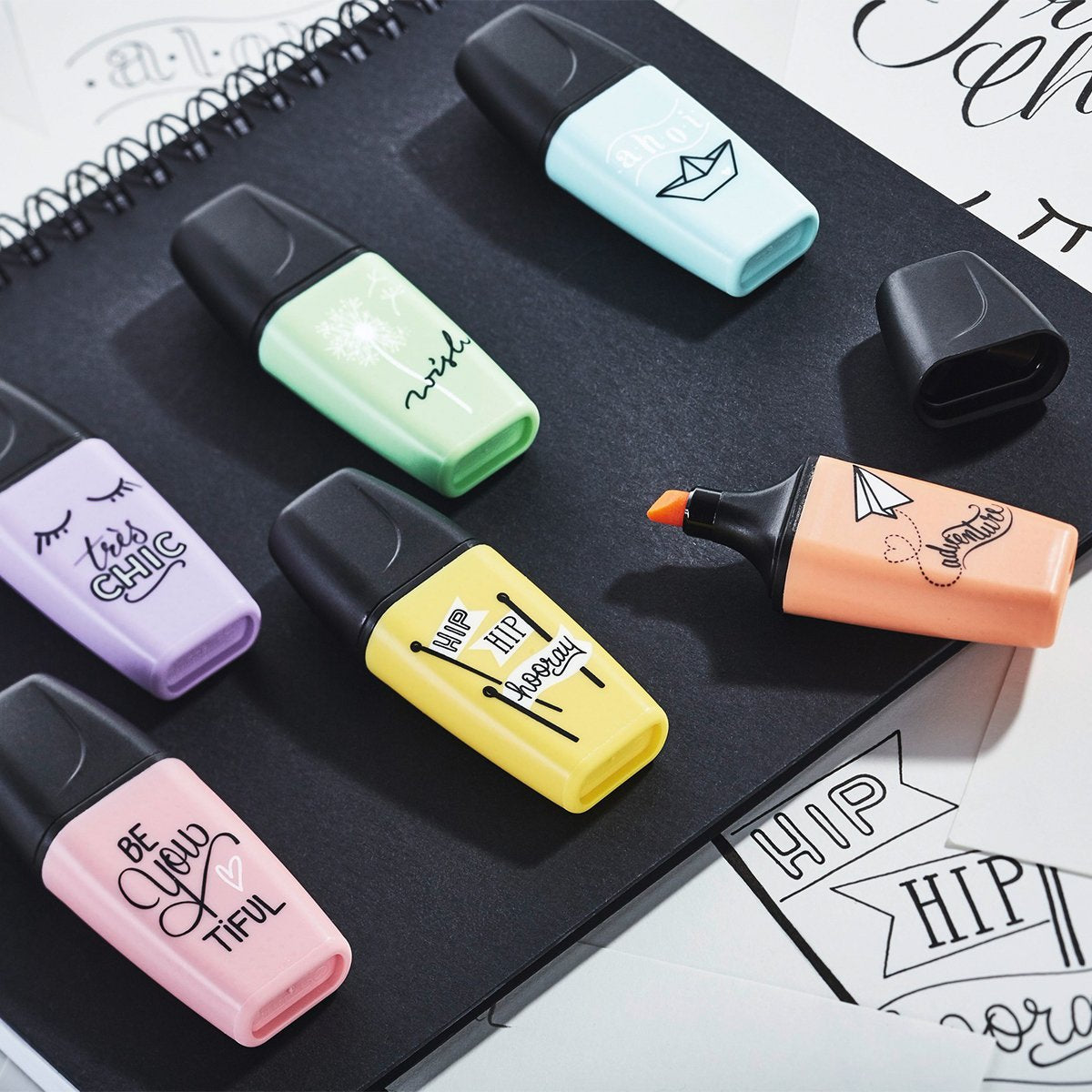STABILO BOSS Mini - Estuche con 3 Marcadores Fluorescentes Edición Pastel Love